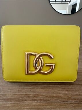 Dolce & Gabbana Yellow Leather Crossbody - NWOT